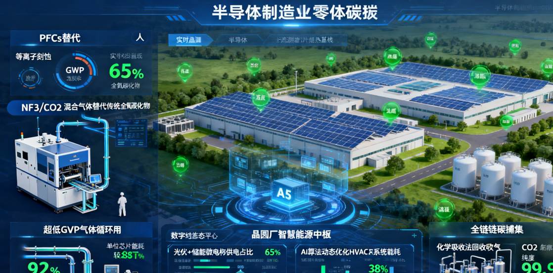 上海綠色制造展｜半導(dǎo)體制造業(yè)零碳技術(shù)體系構(gòu)建：從PFCs替代到全鏈條降碳路徑